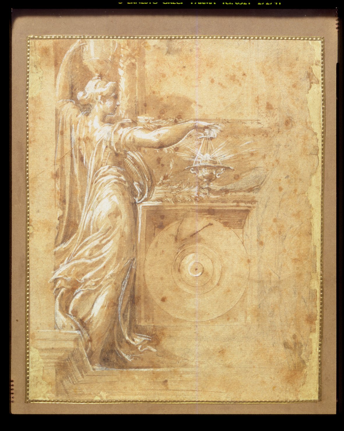 studio per una Vergine (disegno preparatorio, opera isolata) by Mazzola Francesc